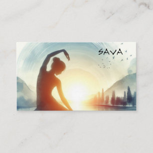 Cartão De Visita Yoga e Wellness Studio Zen