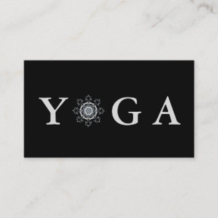 Cartão De Visita Yoga Instructor Vintage Style
