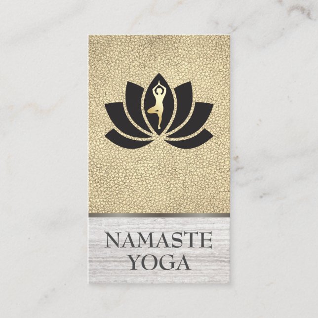 Cartão De Visita Yoga Instrutor Flower (Frente)