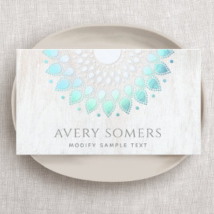 Cartão De Visita Yoga Instrutor Lotus Flower