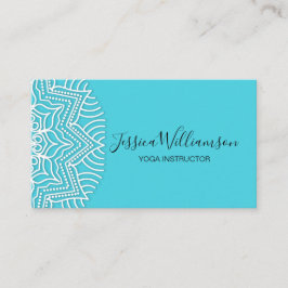 CARTÃO DE VISITA YOGA INSTRUTOR MANDALA CORES PERSONALIZADAS