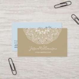 Cartão De Visita YOGA INSTRUTOR MANDALA Tons da Terra