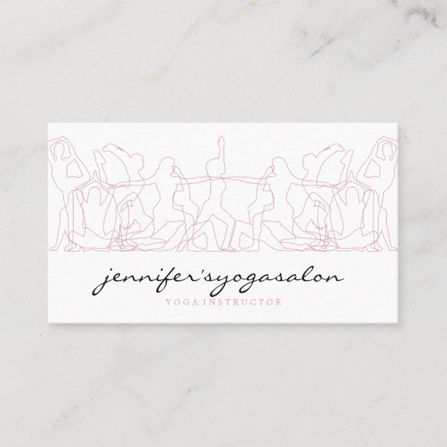 Cartão De Visita Yoga Instrutor Pink (Frente)