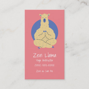Cartão De Visita Yoga Llama