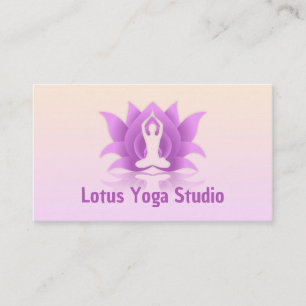Cartão De Visita Yoga Lotus Flower Pose