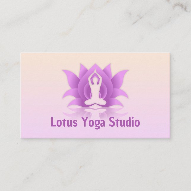 Cartão De Visita Yoga Lotus Flower Pose (Frente)
