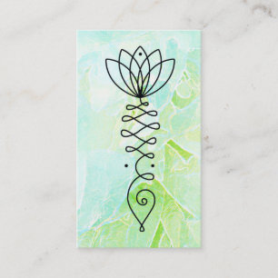 Cartão De Visita *~* Yoga Lotus Pastel Peony Massage Reiki Healer