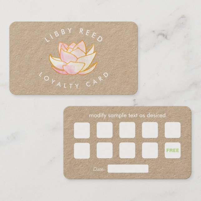 Cartão De Visita Yoga Loyalty 10 Visita (Frente/Verso)