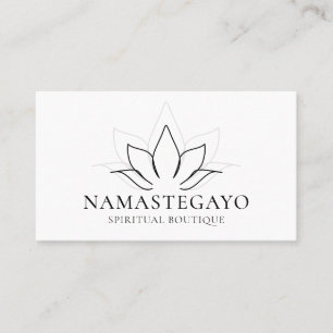 Cartão De Visita Yoga Meditação Espiritual Lótus Zen Holístico