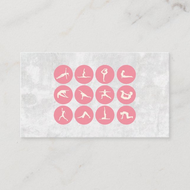 Cartão De Visita Yoga Poses | Flexibilidade crescente (Frente)