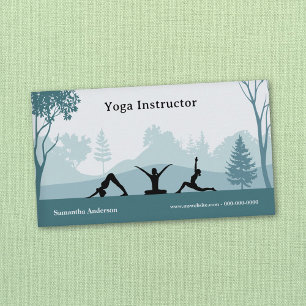 Cartão De Visita Yoga Poses & Paisagem - Instrutor Yoga