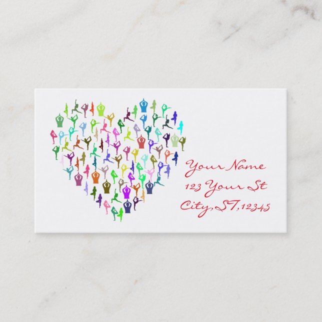 Cartão De Visita Yoga Possui Thunder_Cove do Coração (Frente)