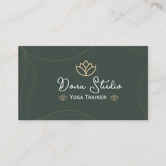 Cartão De Visita Yoga Trainer Business Card (Frente)