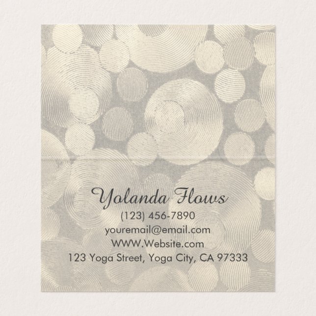 Cartão De Visita Yoga Warrior Pose (Interior Desdobrado)