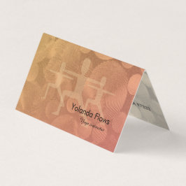 Cartão De Visita Yoga Warrior Pose