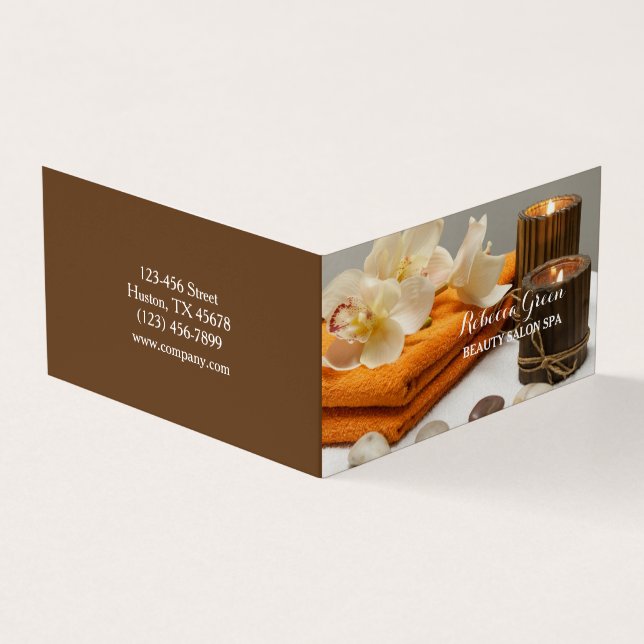 Cartão De Visita Yoga Zen AromaTherapia Skincare SPA Massagem (Exterior)