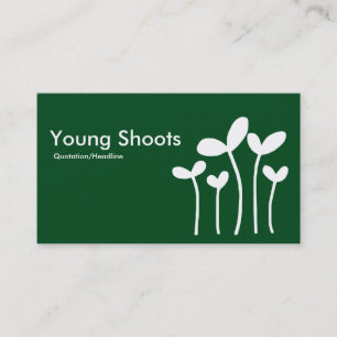 Cartão De Visita Young Shoots v2 - Branco no Grn 02481c (laterais a