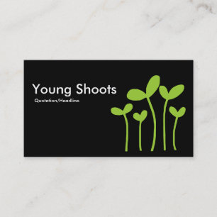 Cartão De Visita Young Shoots v2 - Grn marciano em preto (lados alt
