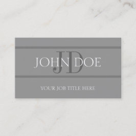 Cartão De Visita YourJobTitle listra o Lt Cinzento