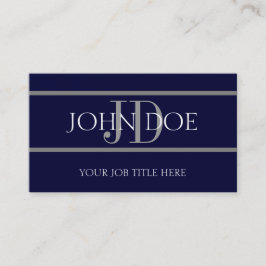 Cartão De Visita YourJobTitle listra o marinho