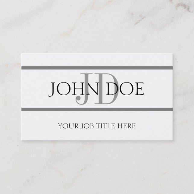 Cartão De Visita YourJobTitle listra W/W (Frente)