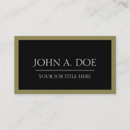 Cartão De Visita YourJobTitle! Ouro preto/antigo