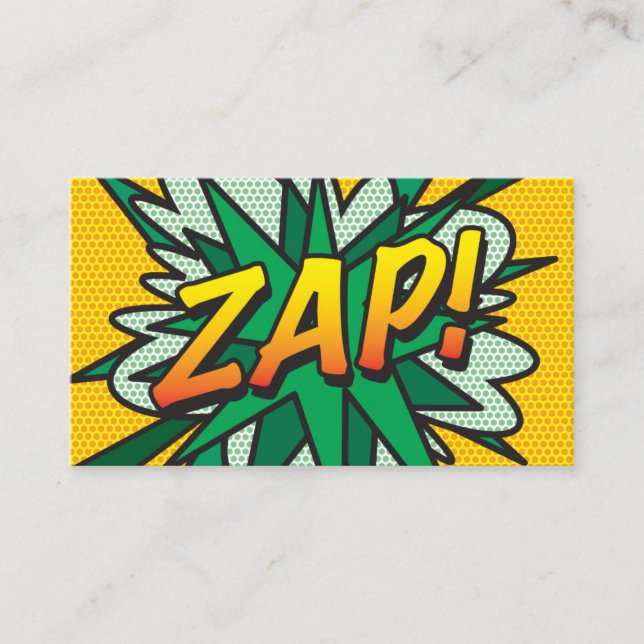 Cartão De Visita ZAP Fun Retro Quadrinho (Frente)