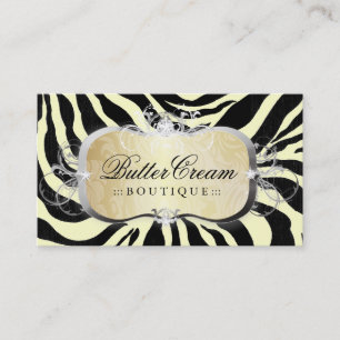 Cartão De Visita zebra da bandeja de 311-Lavish Buttercream