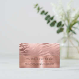 Cartão De Visita Zebra Dourada rosa