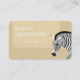 Cartão De Visita Zebra em branco e preto Amarelo
