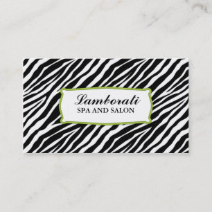 Cartão De Visita Zebra Impressão Cabelo Estilista Hairdresser Salo