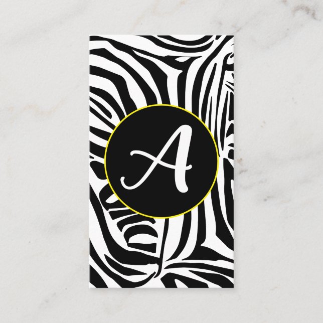 Cartão De Visita Zebra Pattern (Frente)