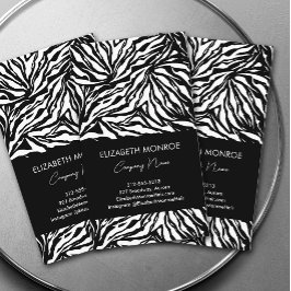 Cartão De Visita Zebra Print Modern