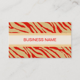Cartão De Visita Zebra Skin e Plain Cream
