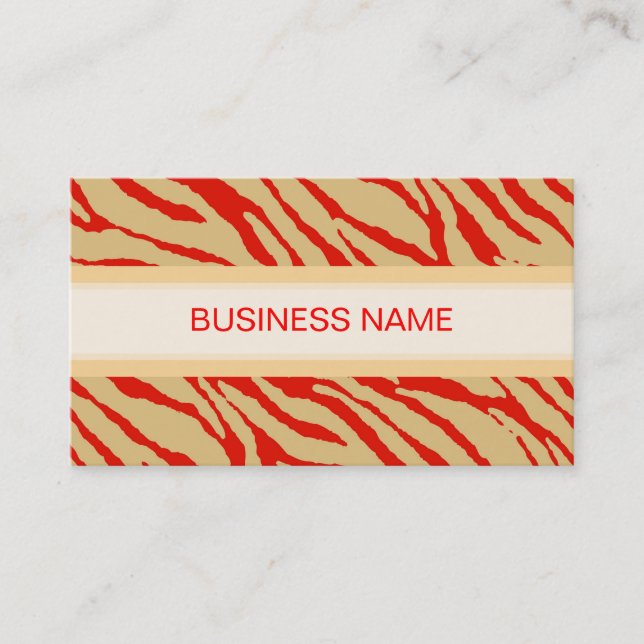 Cartão De Visita Zebra Skin e Plain Cream (Frente)
