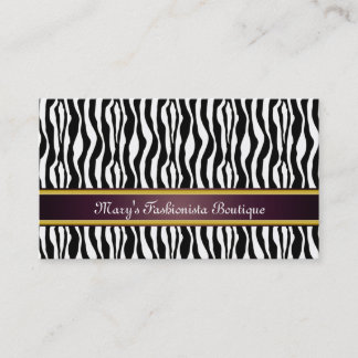 Cartão De Visita Zebra Stripes