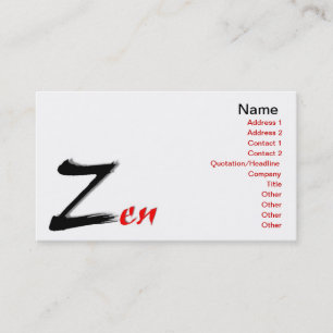 Cartão de visita Zen