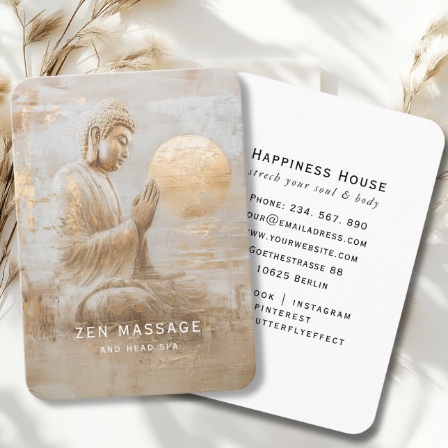 Cartão De Visita Zen Buddha Healing Spa (Zen Buddha Healing Spa Business Card)