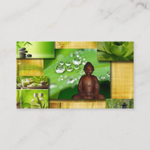 Cartão De Visita Zen & instrutor da meditação da colagem de Buddh