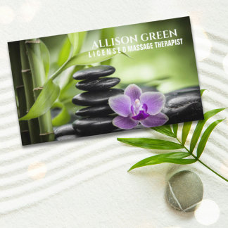 Cartão De Visita Zen SPA Beauty Salon Aromatherapia Terapêutica De