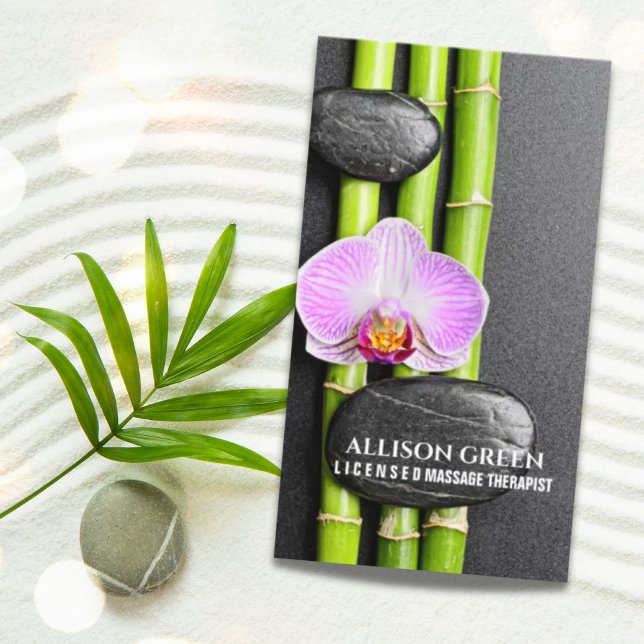 Cartão De Visita Zen SPA Beauty Salon Aromatherapia Terapêutica De  (Zen SPA Beauty Salon Aromatherapy Massage Therapy Business Card)