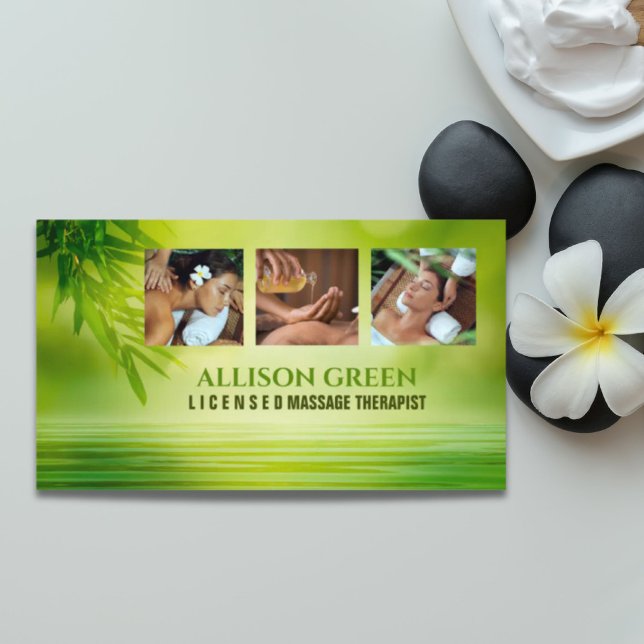 Cartão De Visita Zen SPA Beauty Salon Aromatherapia Terapêutica De  (Zen SPA Beauty Salon Aromatherapy Massage Therapy Business Card)