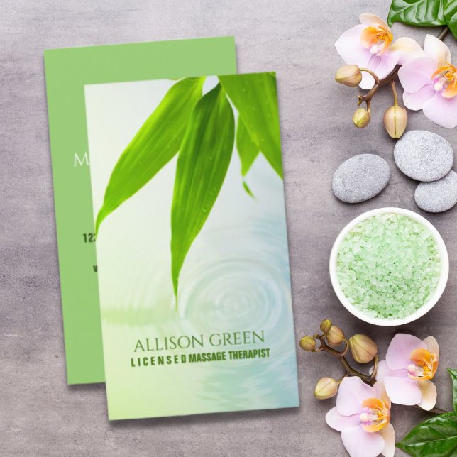 Cartão De Visita Zen SPA Beauty Salon Aromatherapia Terapêutica De  (Zen SPA Beauty Salon Aromatherapy Massage Therapy Business Card)