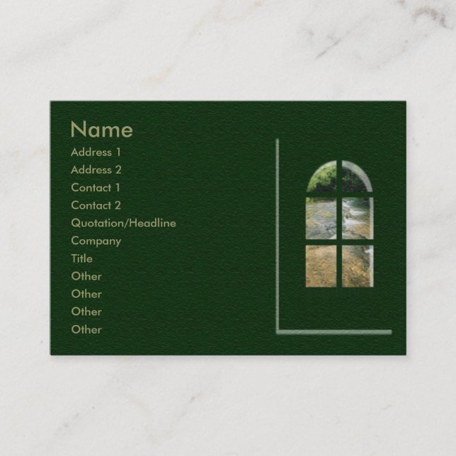 Cartão de visita Zen-Window (Frente)