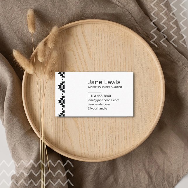 Cartão De Visita Zic Zac Design Illustração Nativa de Indígenas (Criador carregado)