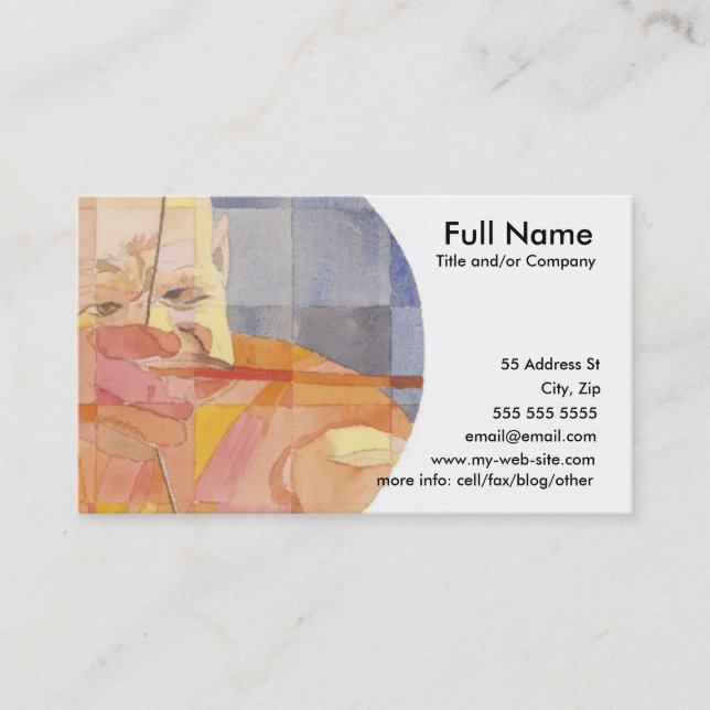 Cartão De Visita Zodíaco do Sagitário (Frente)