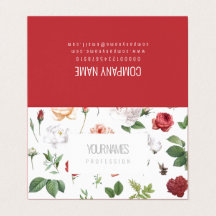 CARTÃO DE VISITAS FOLHA DUPLA: "FLORES DE VINTAGEM