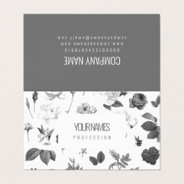 CARTÃO DE VISITAS FOLHA DUPLA: "FLORES DE VINTAGEM