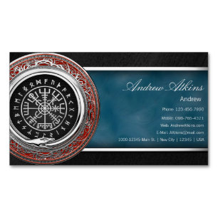Cartão De Visitas Magnético [001] Vegvisir - Bússola Magica em Viking