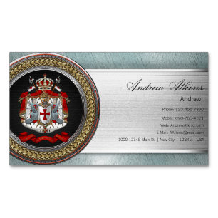 Cartão De Visitas Magnético [100] Brasão de Templar dos cavaleiros